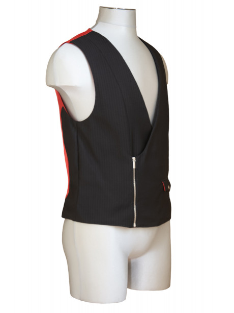 GILET LAINE DOUBLÉ SOIE MATRIX
